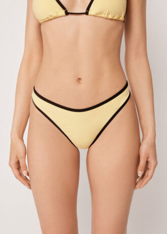 Brazilian-Bikinihosen mit zweifarbiger Paspel