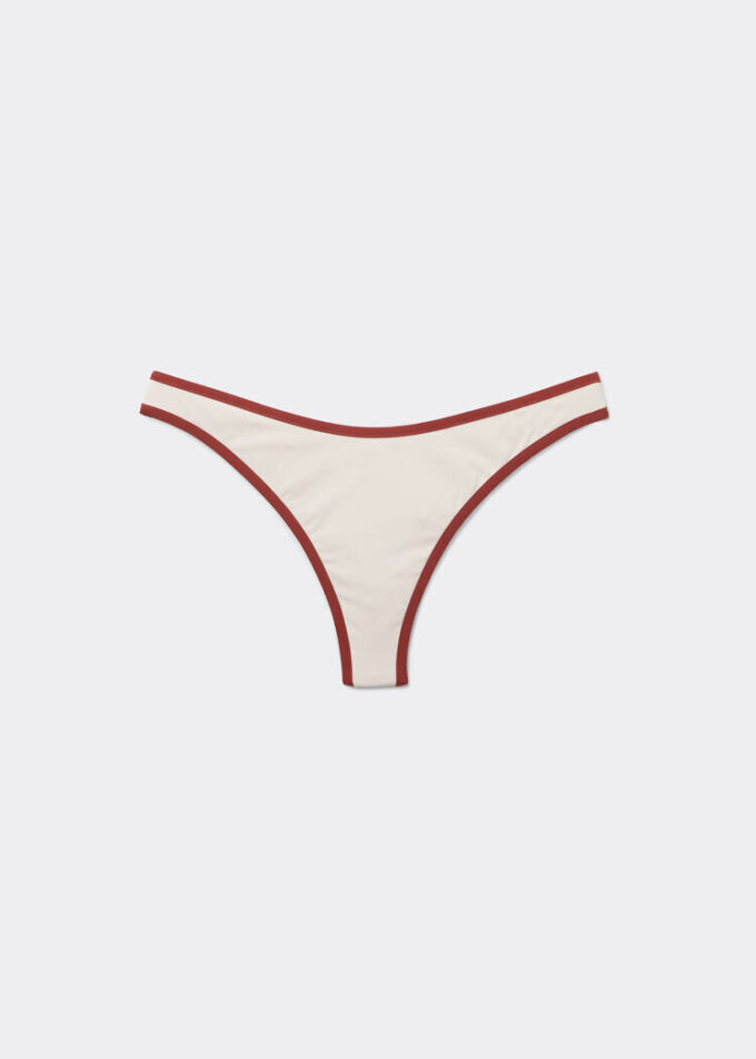 Brazilian-Bikinihosen mit zweifarbiger Paspel