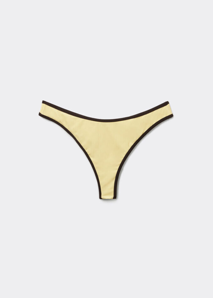 Brazilian-Bikinihosen mit zweifarbiger Paspel
