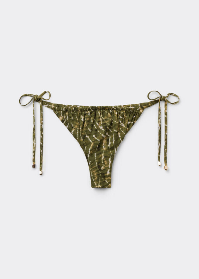 Brazilian-Bikinihosen-Slip mit natürlichem Tie-Dye-Effekt