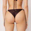 Brazilian-Bikinihosen-Unterteil in Braun mit Glitzer