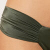 Drapierte Brazilian-Bikinihose aus glänzendem Satin
