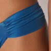 Drapierte Brazilian-Bikinihose aus glänzendem Satin