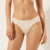 Drapierte Brazilian-Bikinihose aus glänzendem Satin