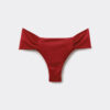 Drapierte Brazilian-Bikinihose aus glänzendem Satin