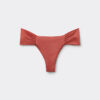 Drapierte Brazilian-Bikinihose aus glänzendem Satin