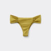 Drapierte Brazilian-Bikinihose aus glänzendem Satin