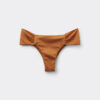 Drapierte Brazilian-Bikinihose aus glänzendem Satin