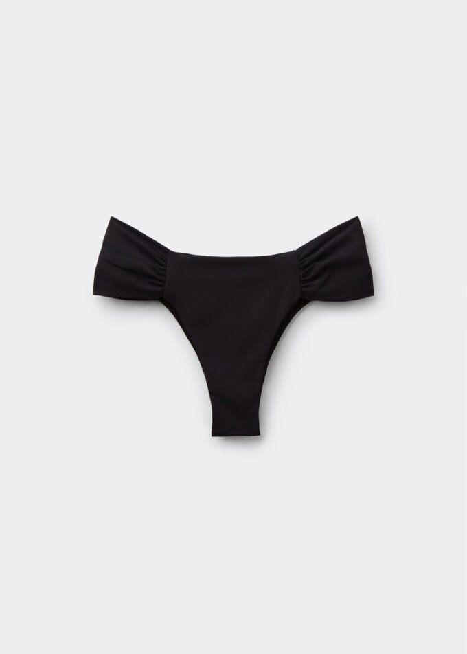 Drapierte Brazilian-Bikinihosen Premium-Passform