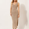 Gehäkeltes Lamé-Maxikleid