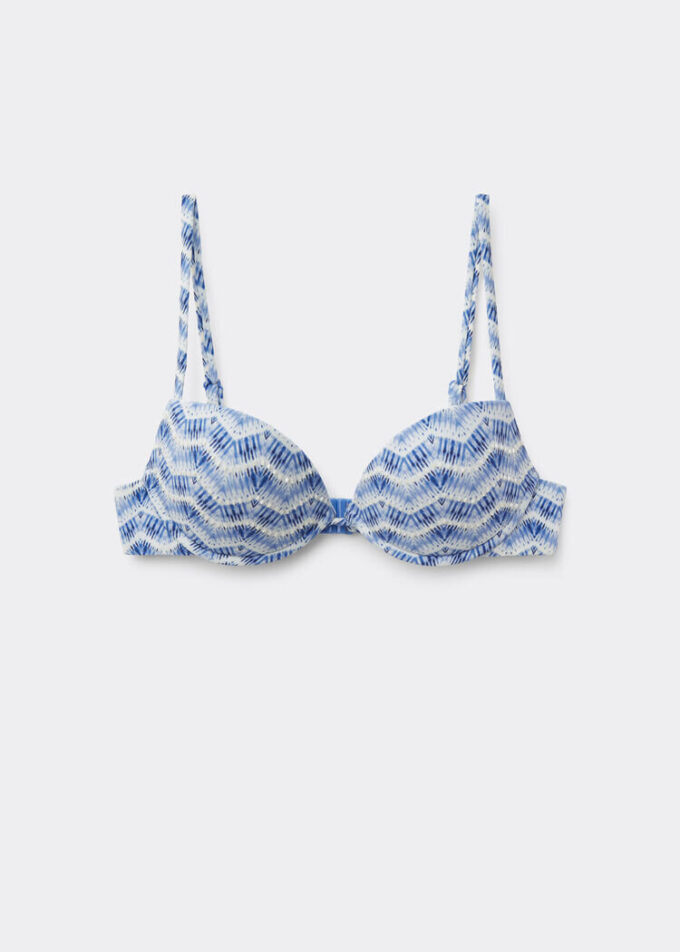 Gepolstertes Push-up-Bikinioberteil „Water Reflection“