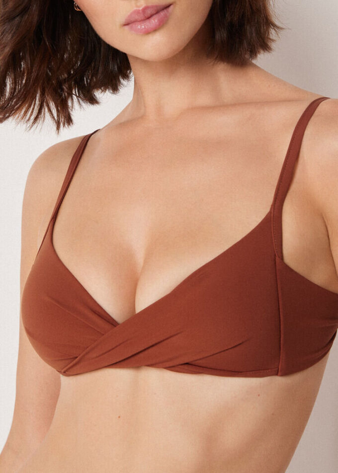Gepolstertes Triangel-Bikinioberteil Premium Fit