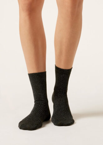 Gerippte Glitzersocken
