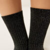 Gerippte Glitzersocken