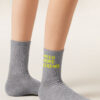 Glitzer-Socken mit Schriftzug