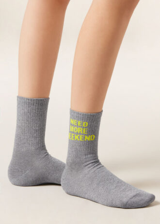 Glitzer-Socken mit Schriftzug