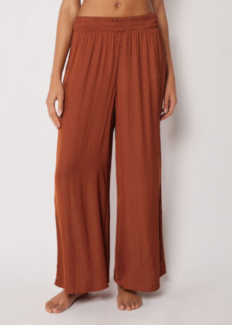 Glänzende Palazzo-Hose