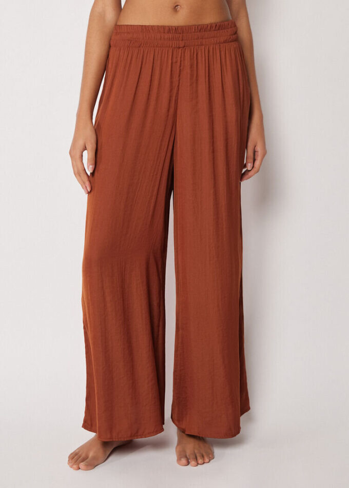 Glänzende Palazzo-Hose