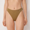 Hoch taillierte Brazilian-Bikinihosen mit raffiniertem Glanz