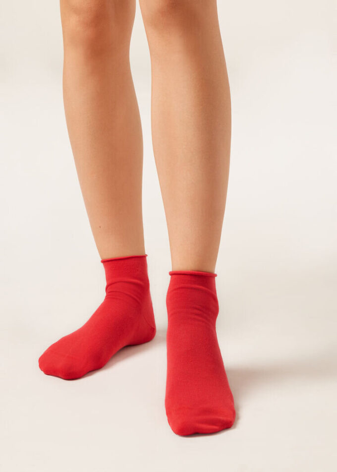 Kurze Socken aus Baumwolle ohne Bündchen
