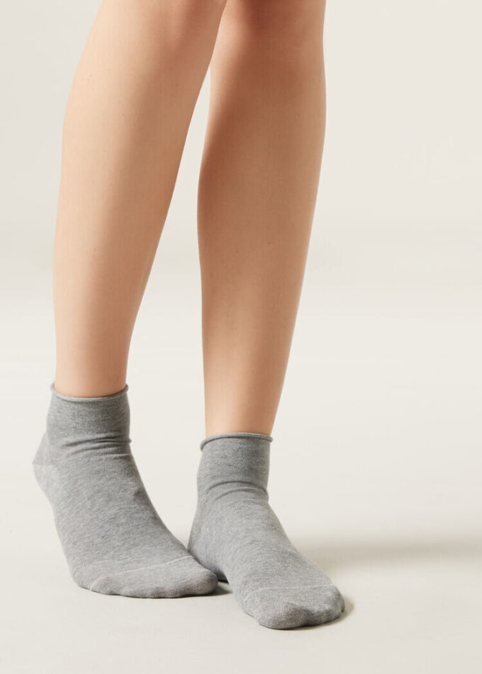 Kurze Socken aus Baumwolle ohne Bündchen