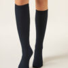 Lange gerippte Kaschmirsocken
