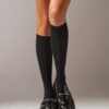 Lange gerippte Kaschmirsocken