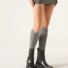 Lange gerippte Socken aus Wolle und Kaschmir