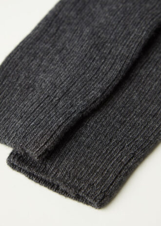 Lange gerippte Socken aus Wolle und Kaschmir