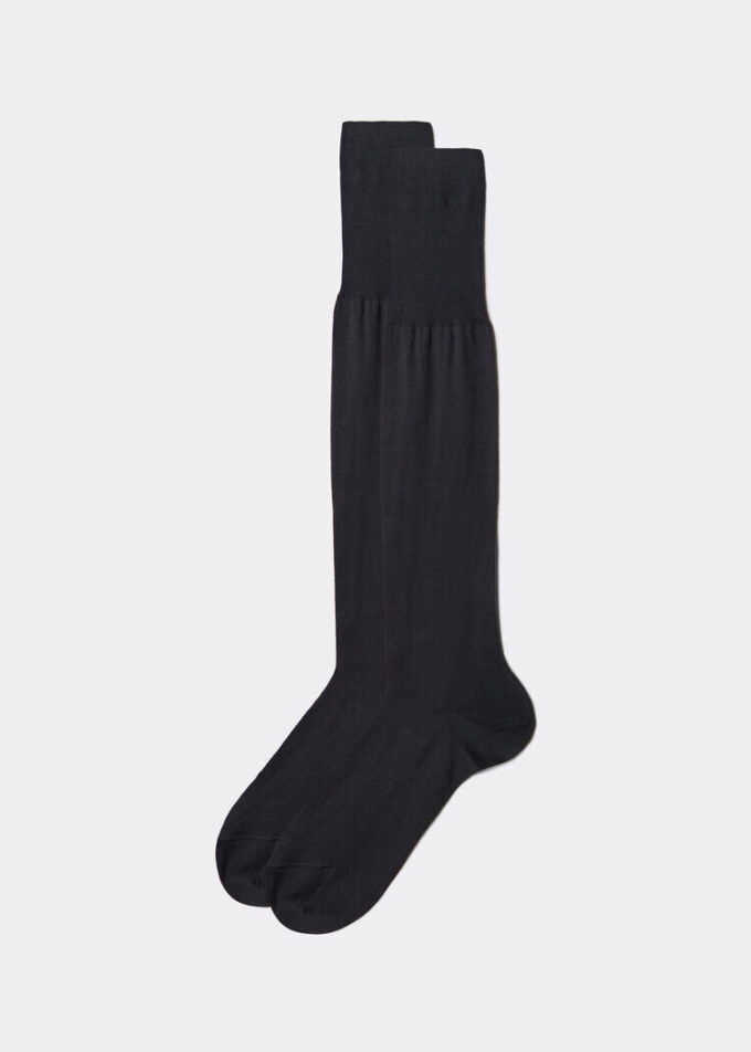 Lange Herrensocken aus Lisle-Garn