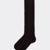 Lange Herrensocken aus Lisle-Garn mit Rippmuster