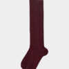 Lange Herrensocken aus Lisle-Garn mit Rippmuster
