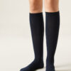 Lange Satin-Baumwollsocken