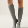 Lange Satin-Baumwollsocken