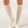 Lange Satin-Baumwollsocken