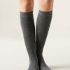 Lange Satin-Baumwollsocken