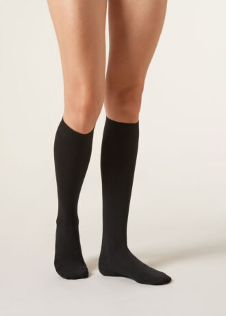 Lange Socken mit Kaschmir