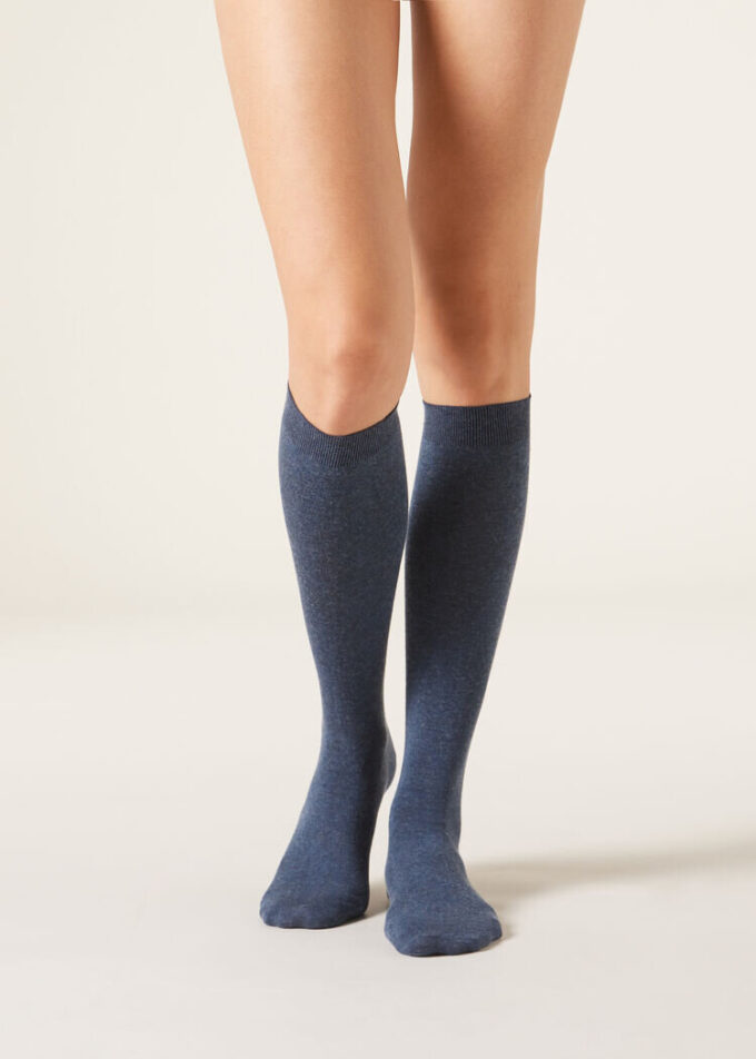 Lange Socken mit Kaschmir
