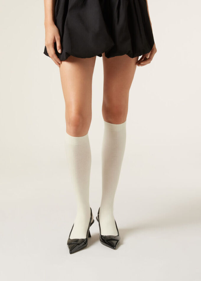 Lange Socken mit Kaschmir