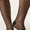 Lange Socken mit offener Spitze