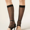 Lange Socken mit offener Spitze