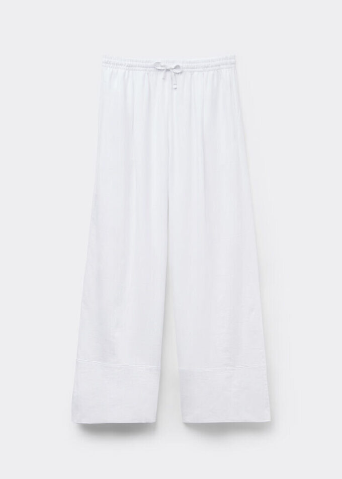 Palazzo-Hose aus Leinen und Viskose