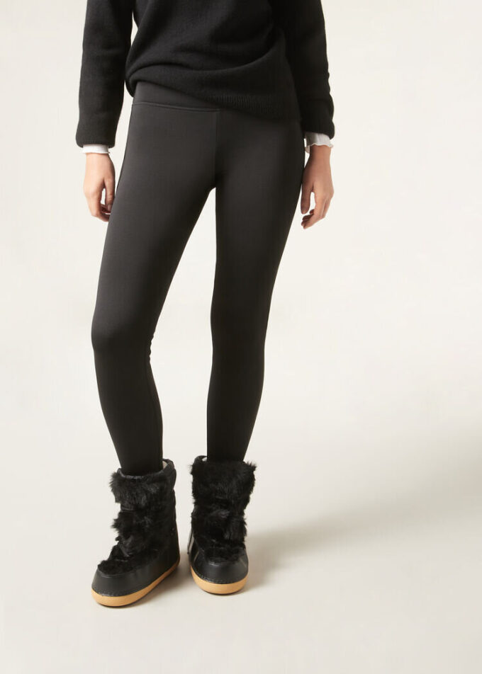 Plüsch-Thermal-Leggings