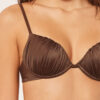 Push-up-Bikinioberteil aus glänzendem Satin