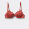 Push-up-Bikinioberteil aus glänzendem Satin