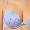 Push-up-Bikinioberteil aus glänzendem Satin