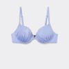 Push-up-Bikinioberteil aus glänzendem Satin