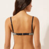 Push-up-Bikinioberteil mit goldenen Streifen