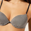 Push-up-Bikinioberteil mit goldenen Streifen