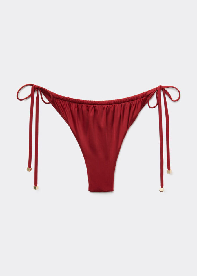 Satin-Bikinihosen im Brazilian-Bikini-Stil